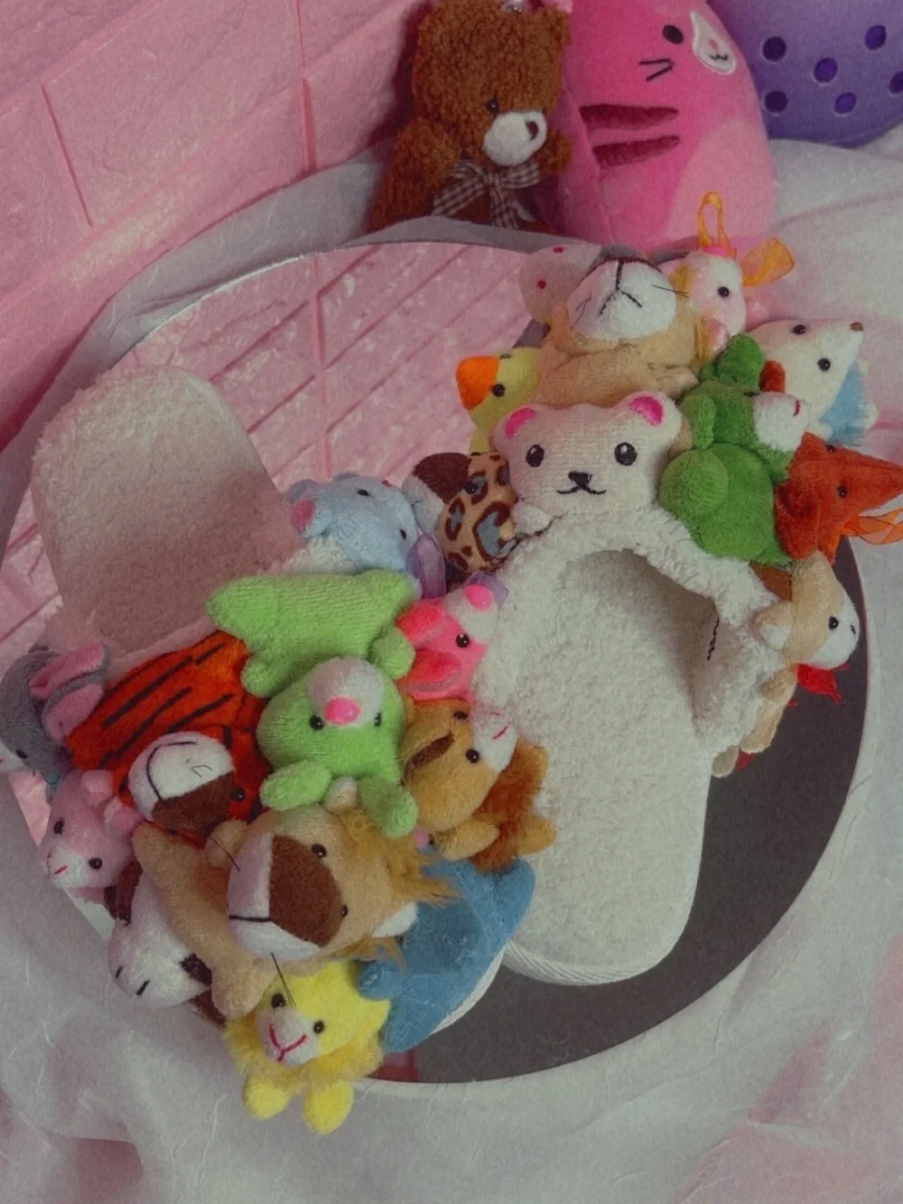 Cute Plushies Stuffed Animal Kids Slippers